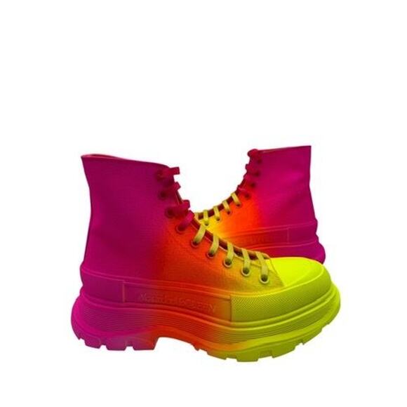 Alexander McQueen Men’s GradientSneaker Boots – Yellow/Orange/Pink – Size IT 40 main image 12